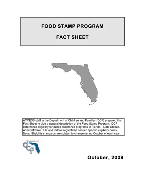 Florida Food Stamp Program Pdf Supplemental Nutrition Assistance Program Tax Deduction