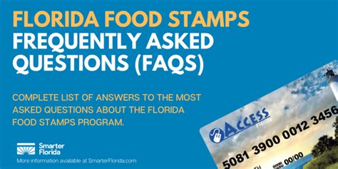 Florida Food Stamps Faqs Smarter Florida