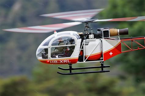 Flying Red And White Helicopter Free Stock Photo