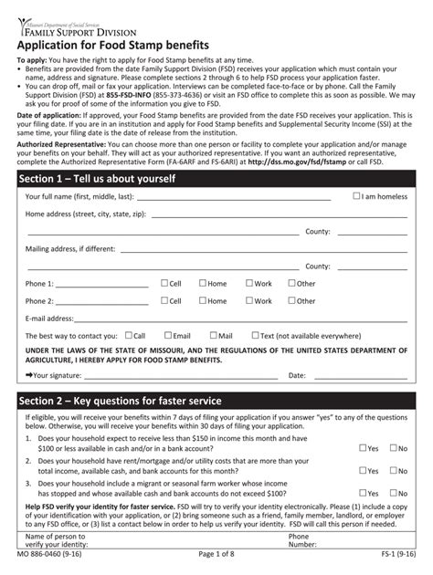 Food Stamp Application Form Fill Online Printable Fillable Blank Pdffiller