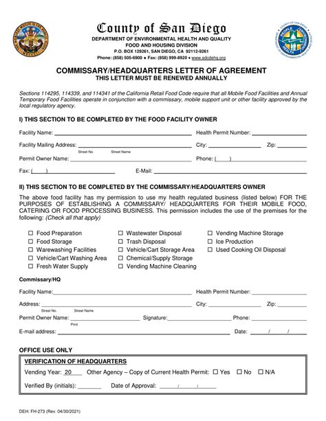 Form Deh Fh 273 Fill Out Sign Online And Download Fillable Pdf County Of San Diego