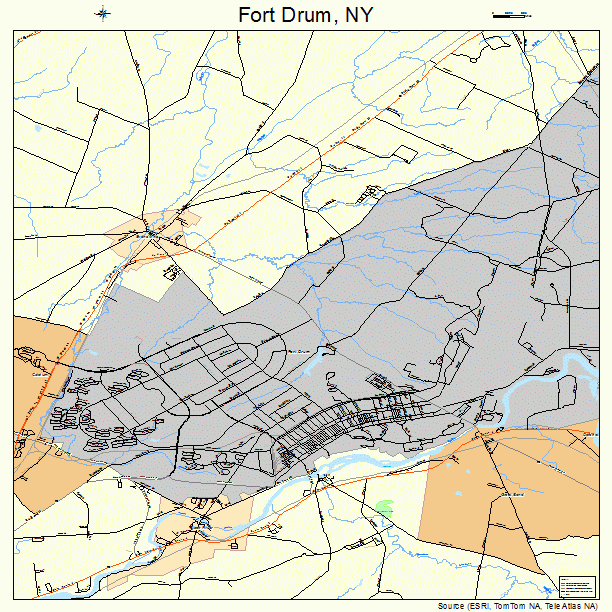 Fort Drum New York Street Map 3626759