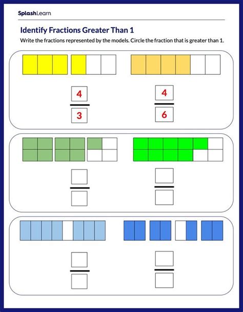 Fractions Greater Than 1 Made Easy with This Worksheet