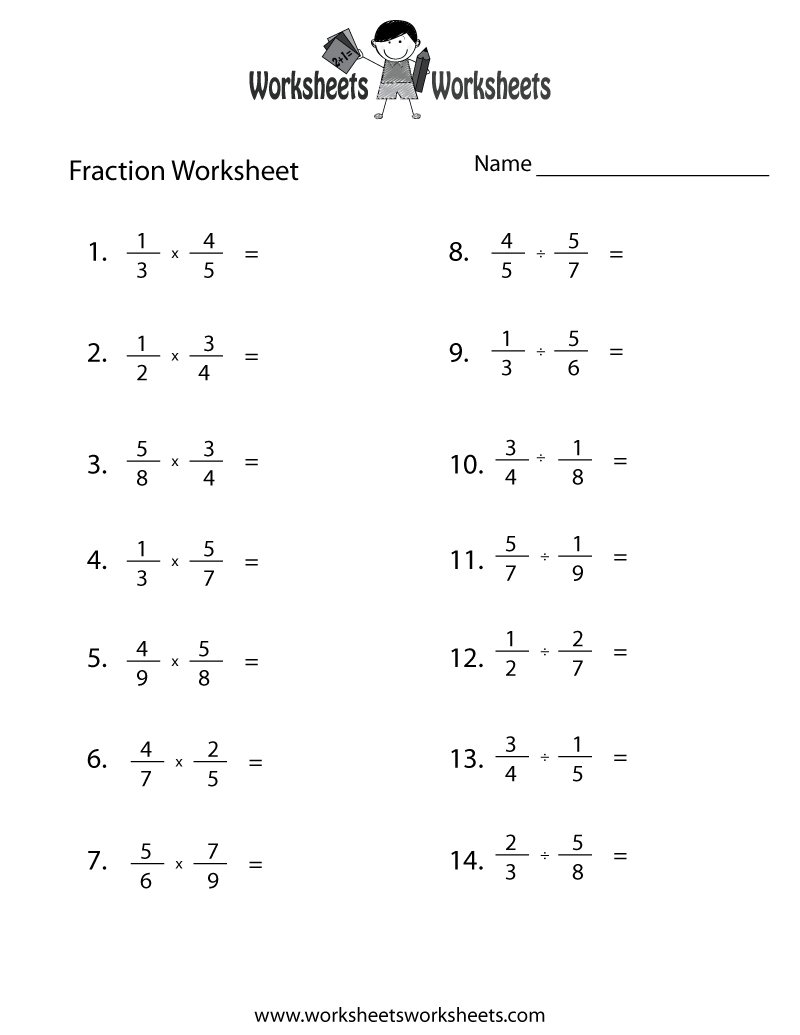 Fractions Practice Page Made By Teachers Math Fractions Worksheets