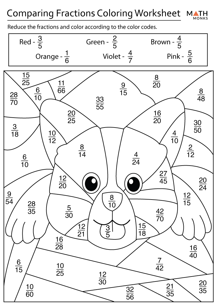 5 Fun Ways to Color Fractions Worksheets