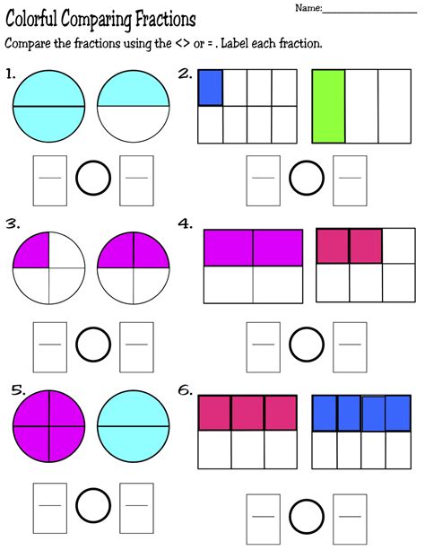 Fractions Worksheets Grade 1 6