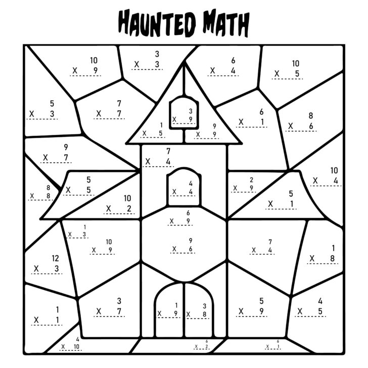 Free 30 Page Halloween Multiplication Packet Math Worksheets And Games