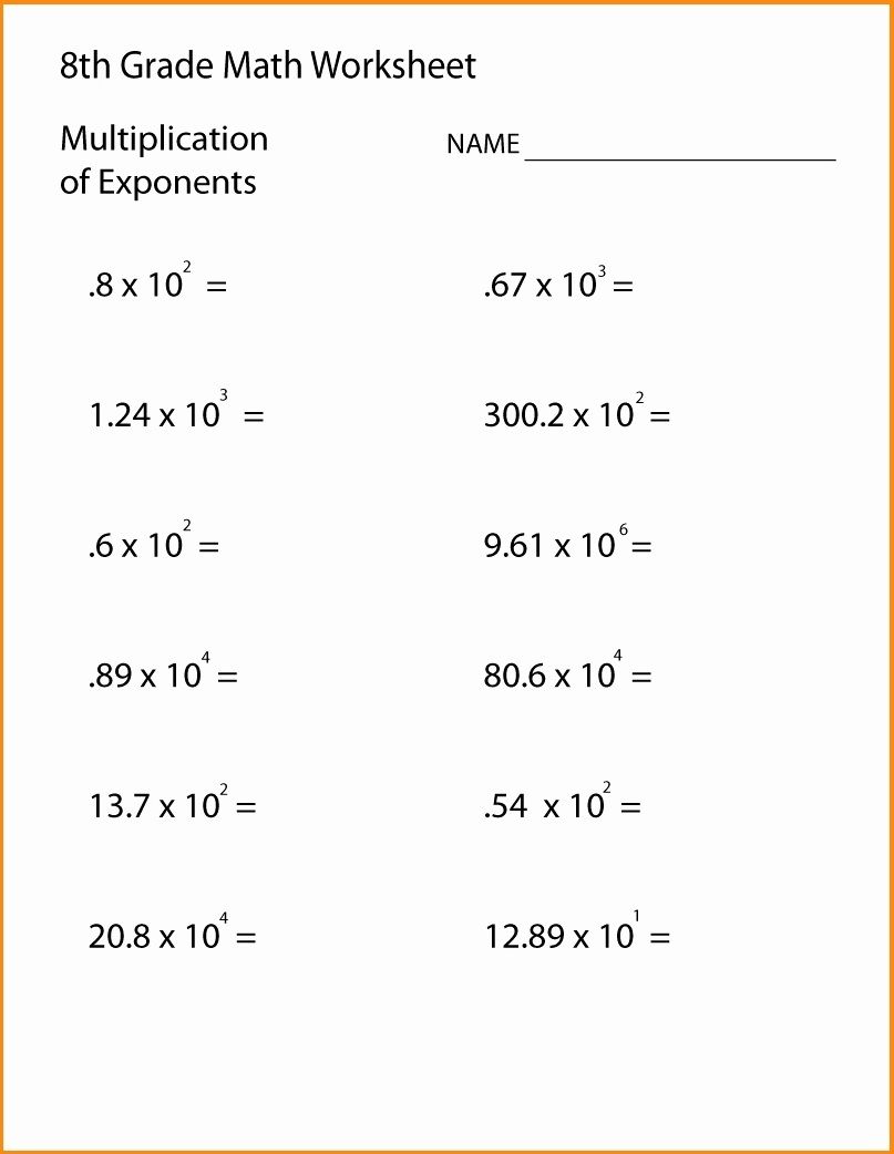 5 Fun 8th Grade Math Worksheets Free