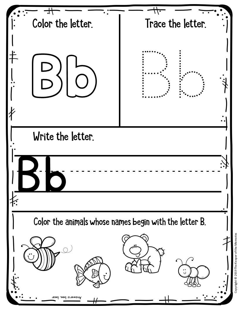 Free Abc Worksheets For Pre K Activity Shelter