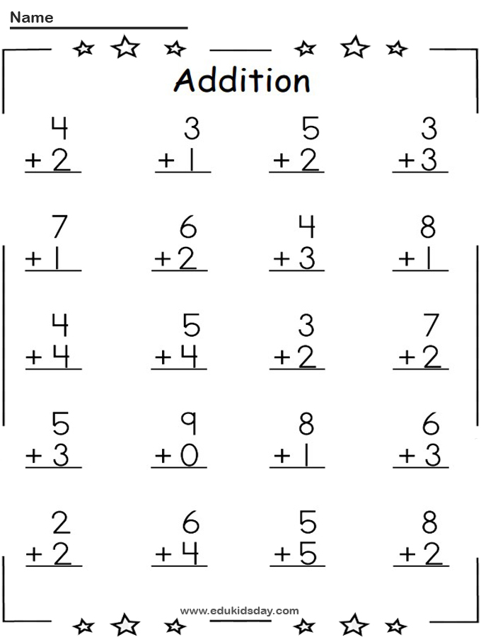 Free Addition 1 Digit Worksheet Worksheets4free