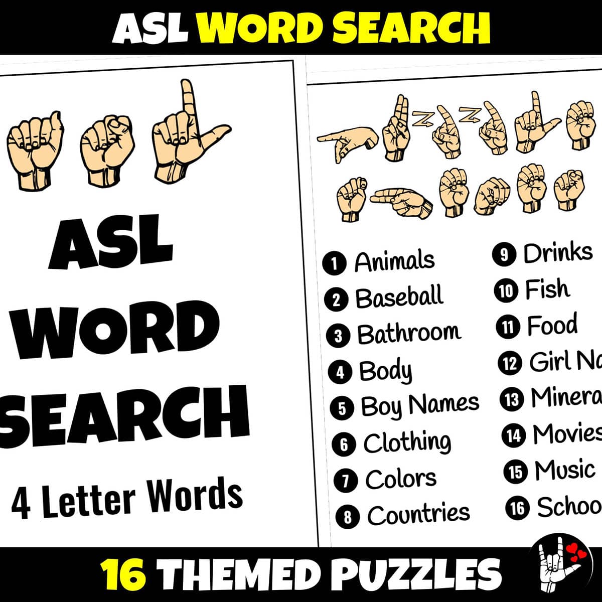 Free Asl Word Search Improve Your Fingerspelling Skills Able Lingo Asl