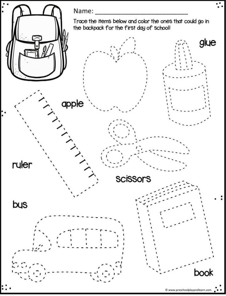 Free Back To School Worksheets Preschool Play And Learn Back To April