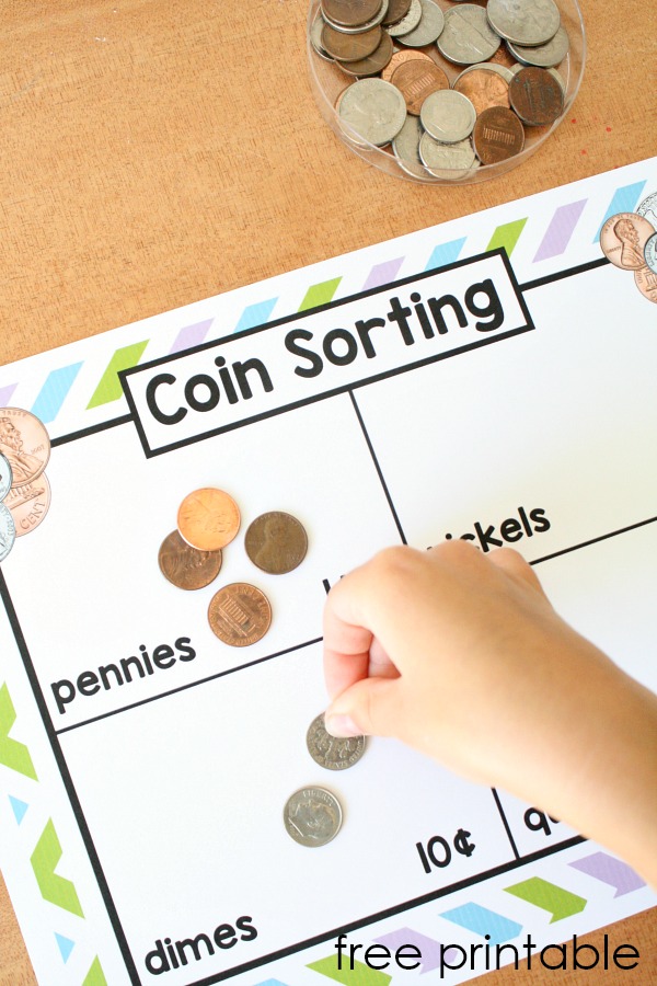 Free Coin Sorting And Matching Printables Fantastic Fun Learning