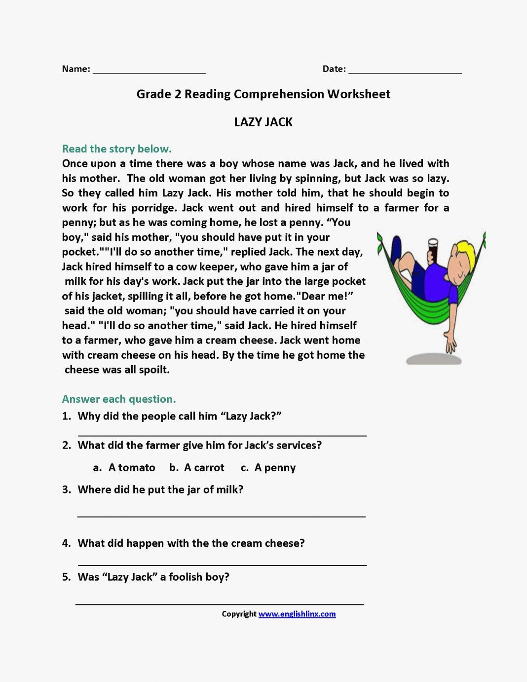 5 Must-Try Comprehension Worksheets for Grade 2