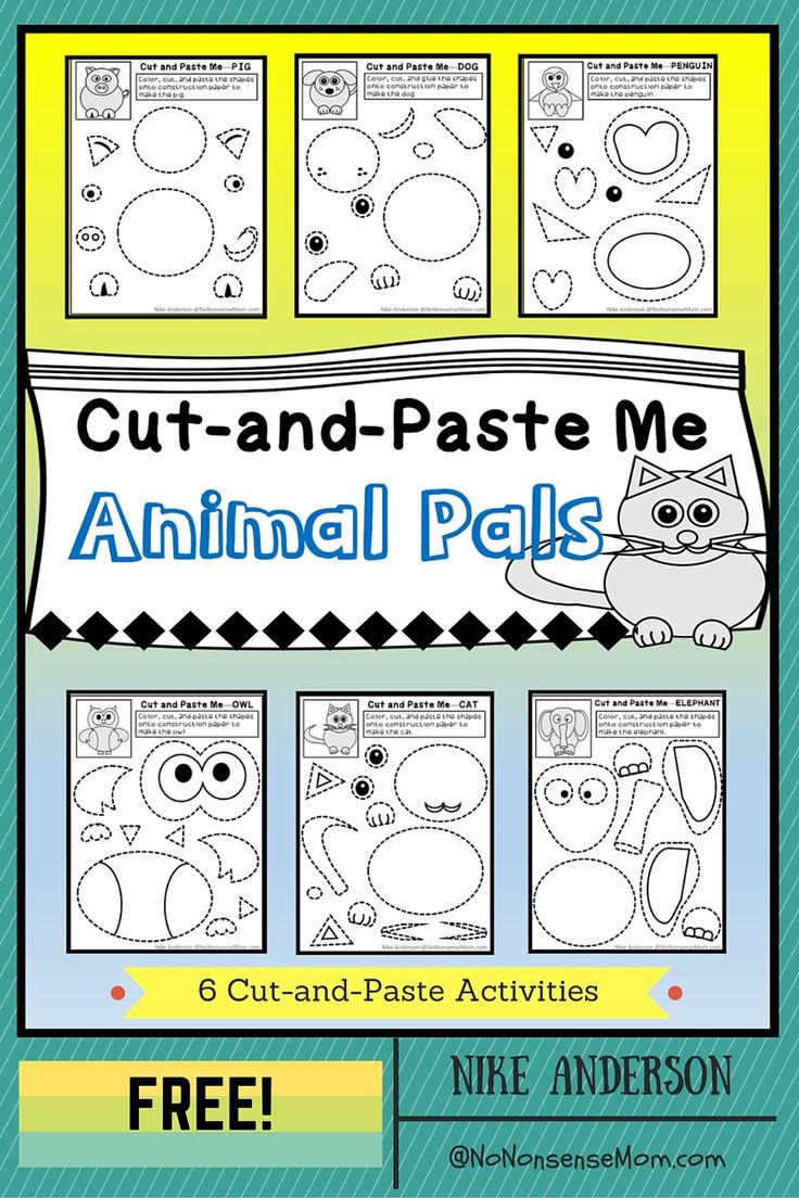 Free Cut Paste Activities For Preschool And Early Elementary Tpt