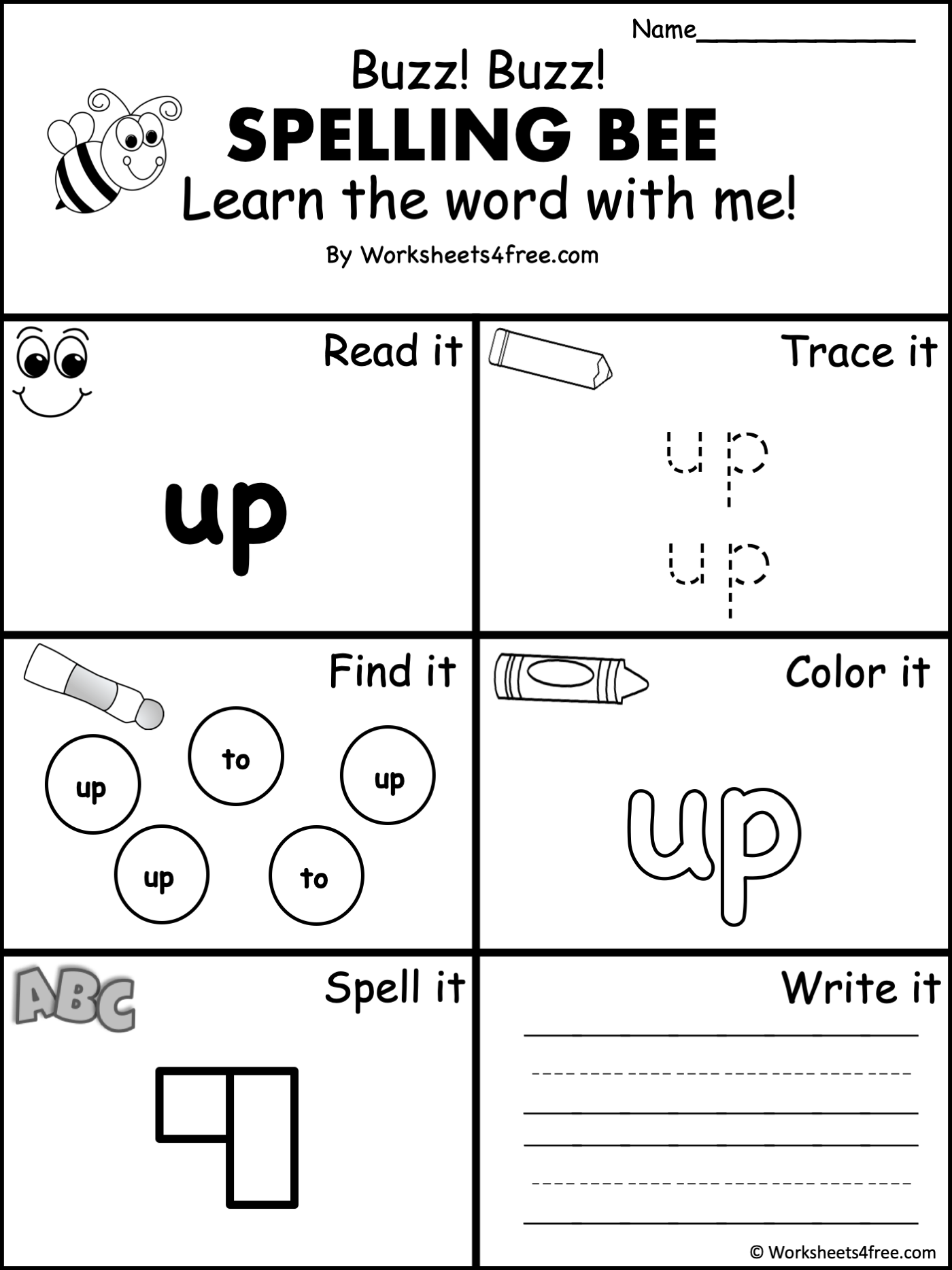 Free Dolch Sight Word Worksheet Up Worksheets4free