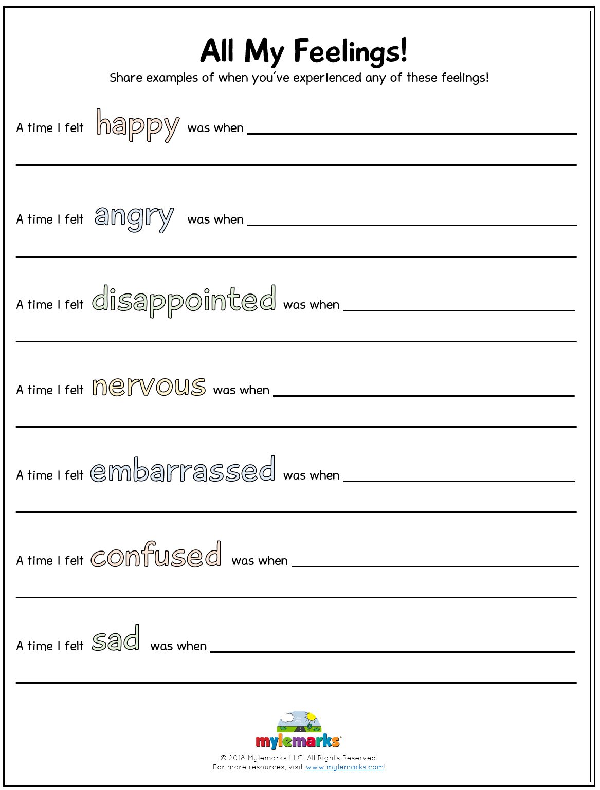 Free Emotional Regulation Worksheet For Kids Download Free Emotional