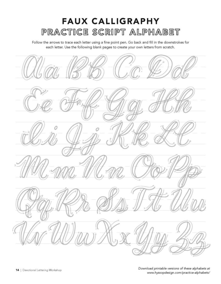 Free Faux Calligraphy Worksheets Pdf Thekidsworksheet