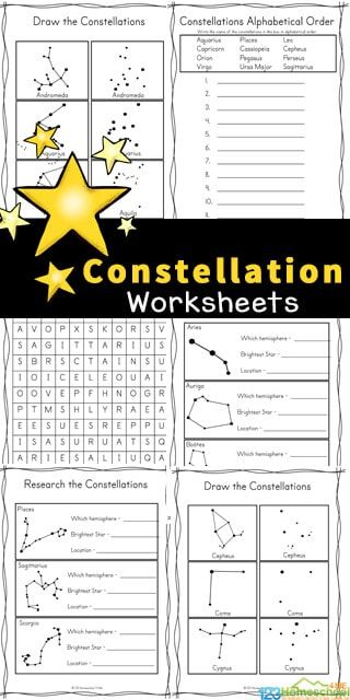 Free Free Printable Constellation Worksheets Pdf For Kids For Kids