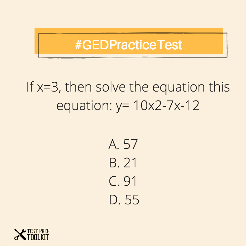 Free Ged Math Practice Test 2020 1000 Questions