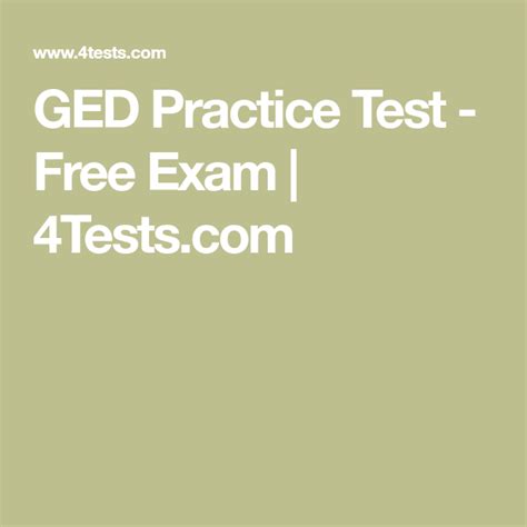 Free Ged Practice Test Try It Today 4Tests Com