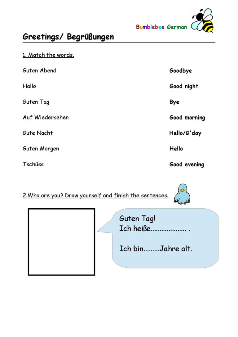 Free German Worksheets For Kids Farben German Language Learning Learning German Worksheets