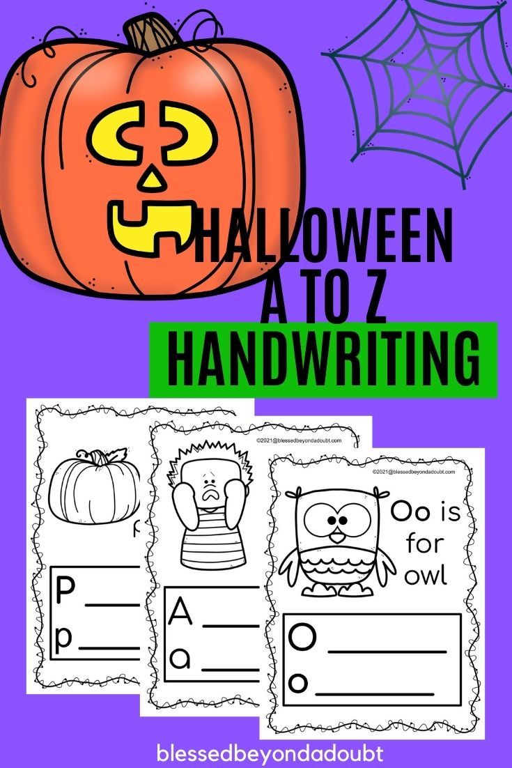 Free Halloween A To Z Handwriting Practice Sheets Blessed Beyond A