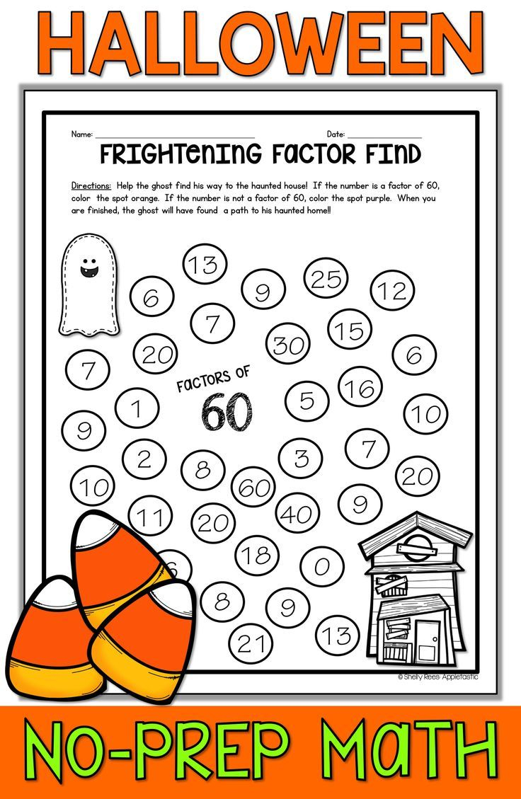 Free Halloween Worksheets For 4Th Grade