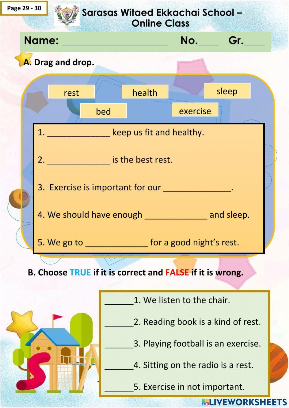 Free Health Education Worksheet Download Free Health Education