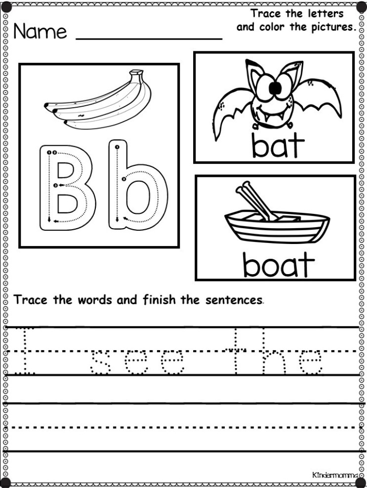 Free Kindergarten Ela Worksheets Kidsworksheetfun