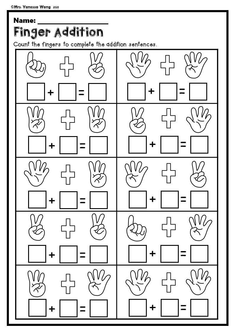 Free Kindergarten Math Worksheets By My Teaching Pal Tpt