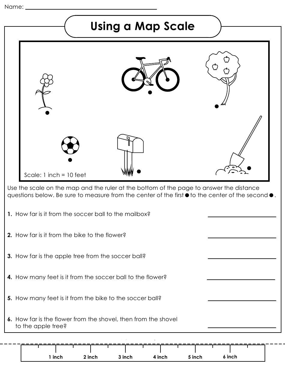 Free Map Scale Worksheets for Easy Learning