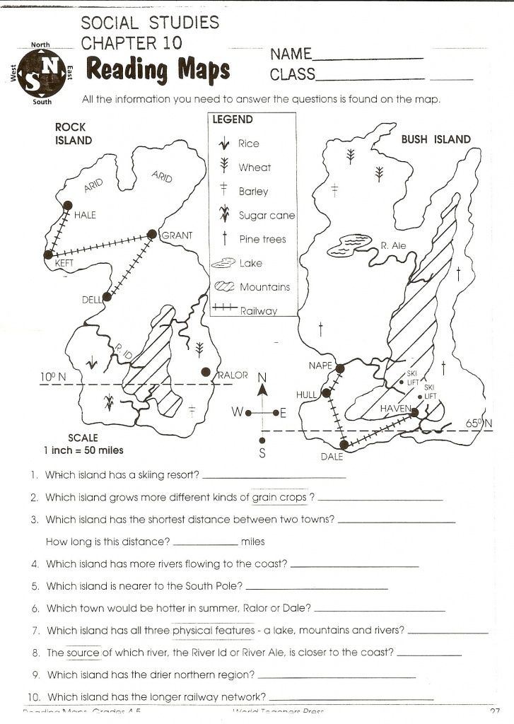 Free Map Skills Worksheets Pdf