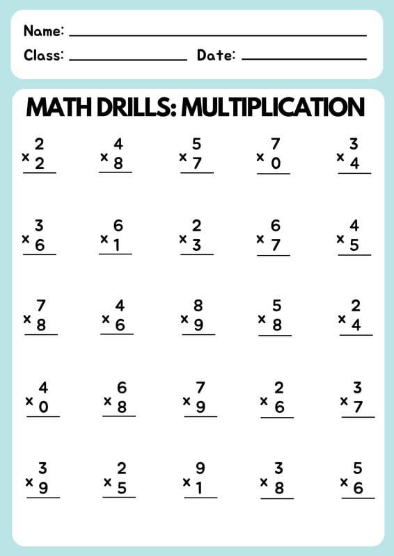 Free Multiplication Worksheets You Can Download Today Grades 3 5 Printable Multiplication