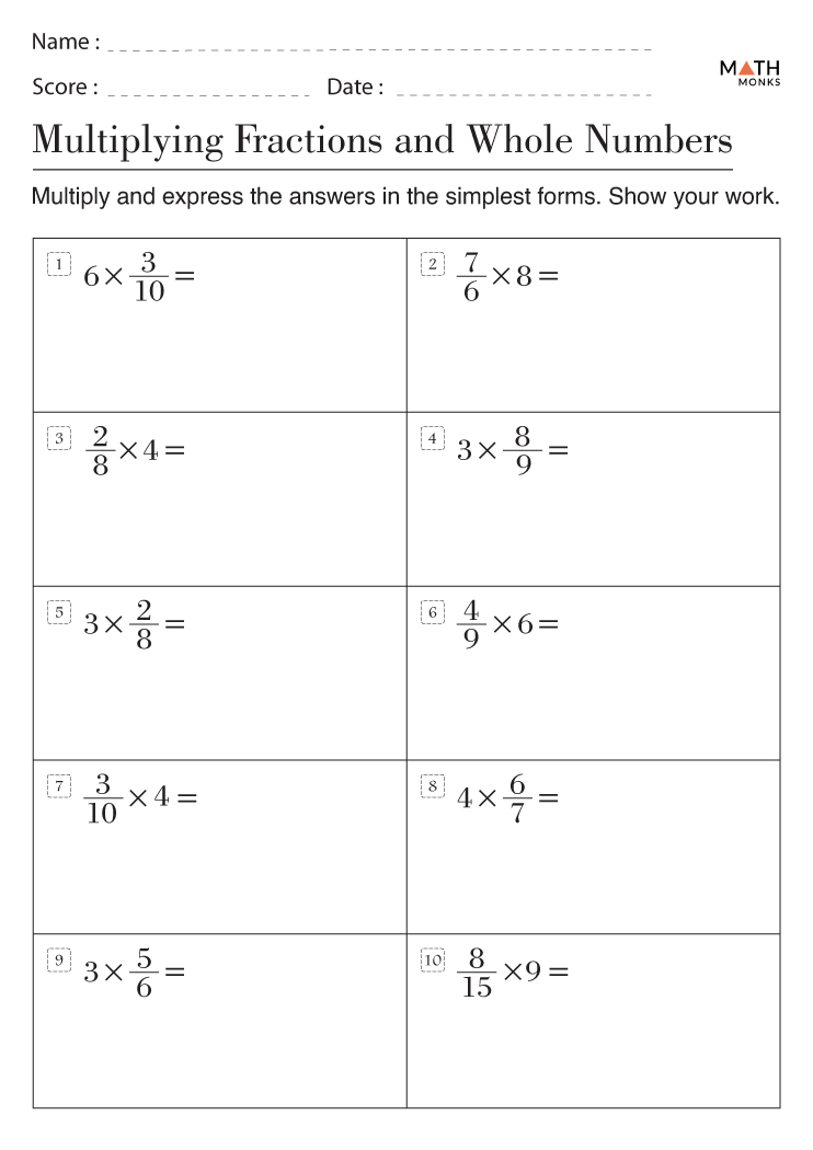 Free Multiply Fraction Worksheet Maker Multiplying Fractions Fractions Multiplication