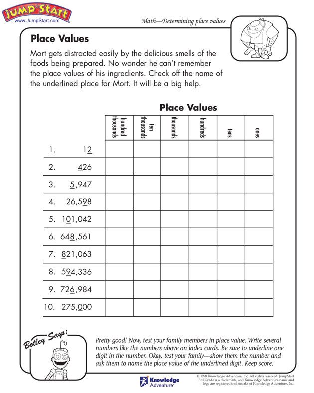 Free Place Value Worksheet 3Rd Graders Free Download Free Place Value