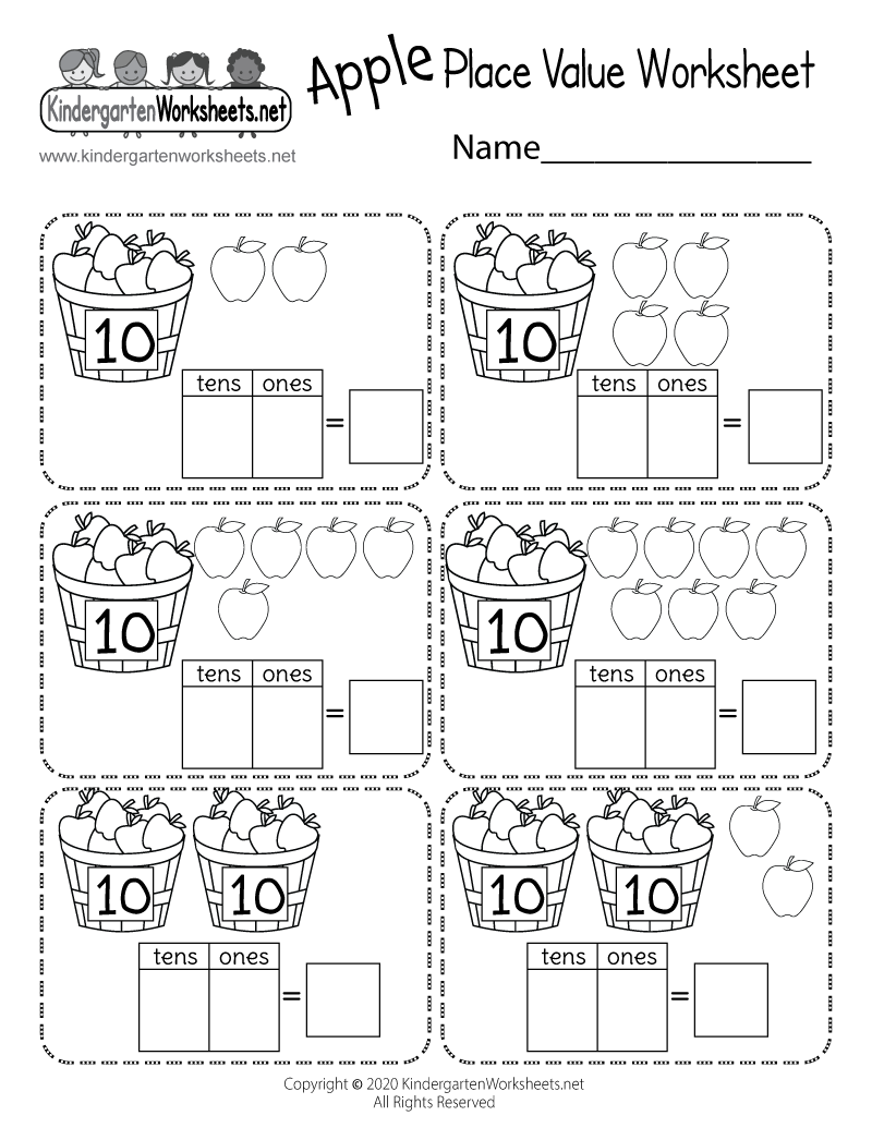 Free Place Value Worksheets For Kindergarten Workssheet List