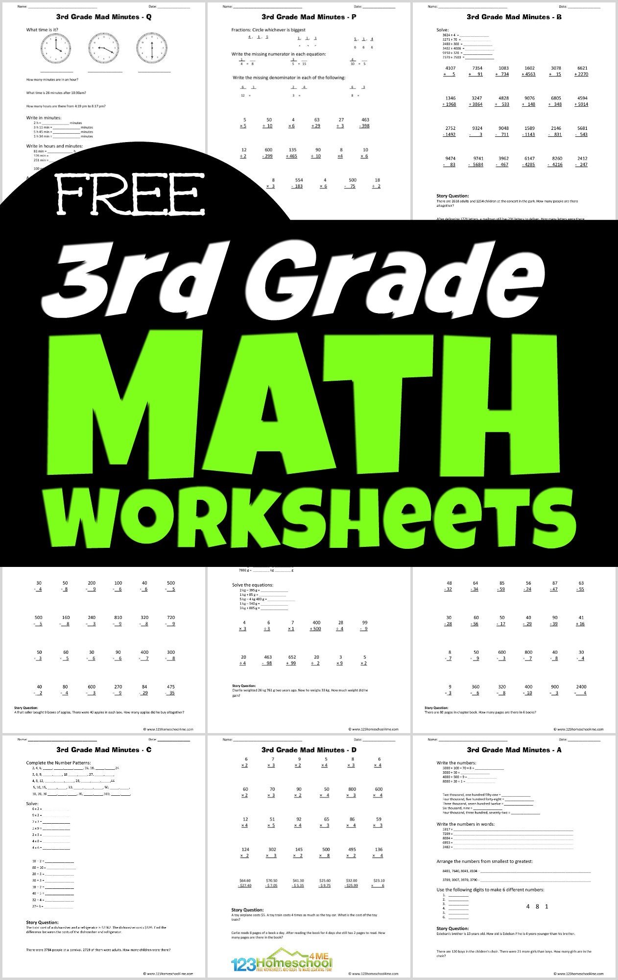 3rd Grade Worksheets: Free Printable Educational Fun