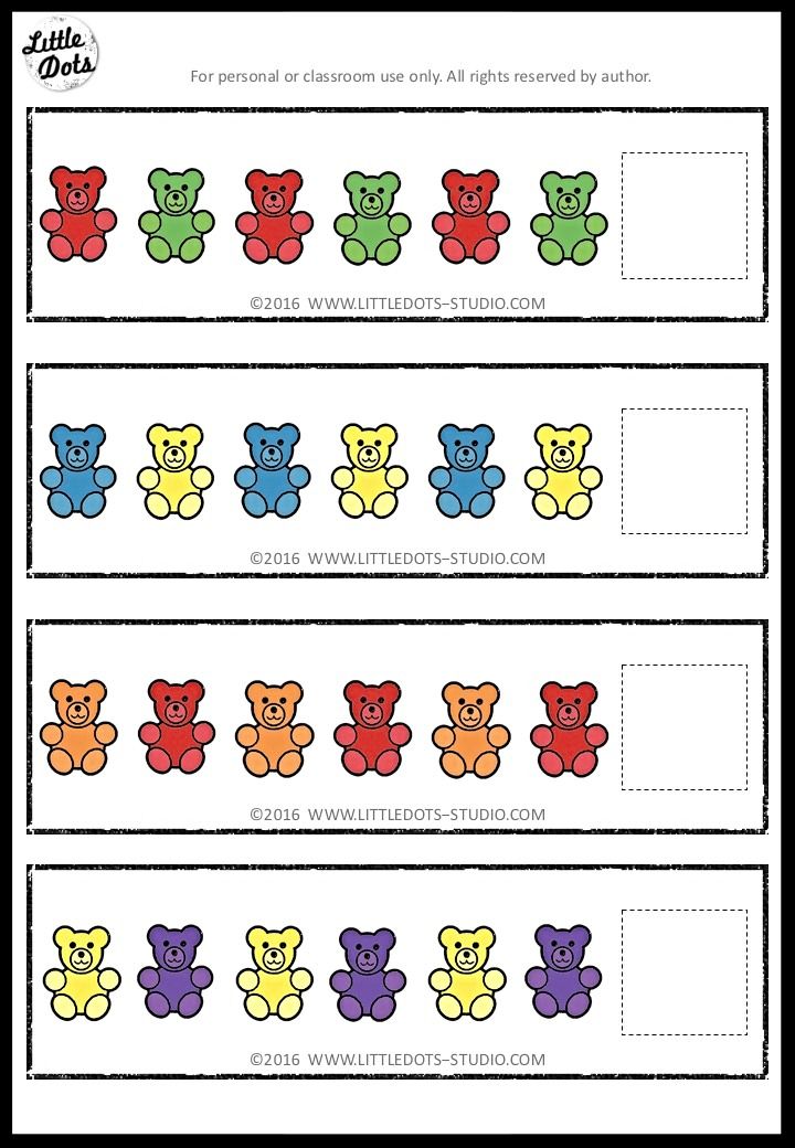 Free Printable Ab Pattern Worksheets