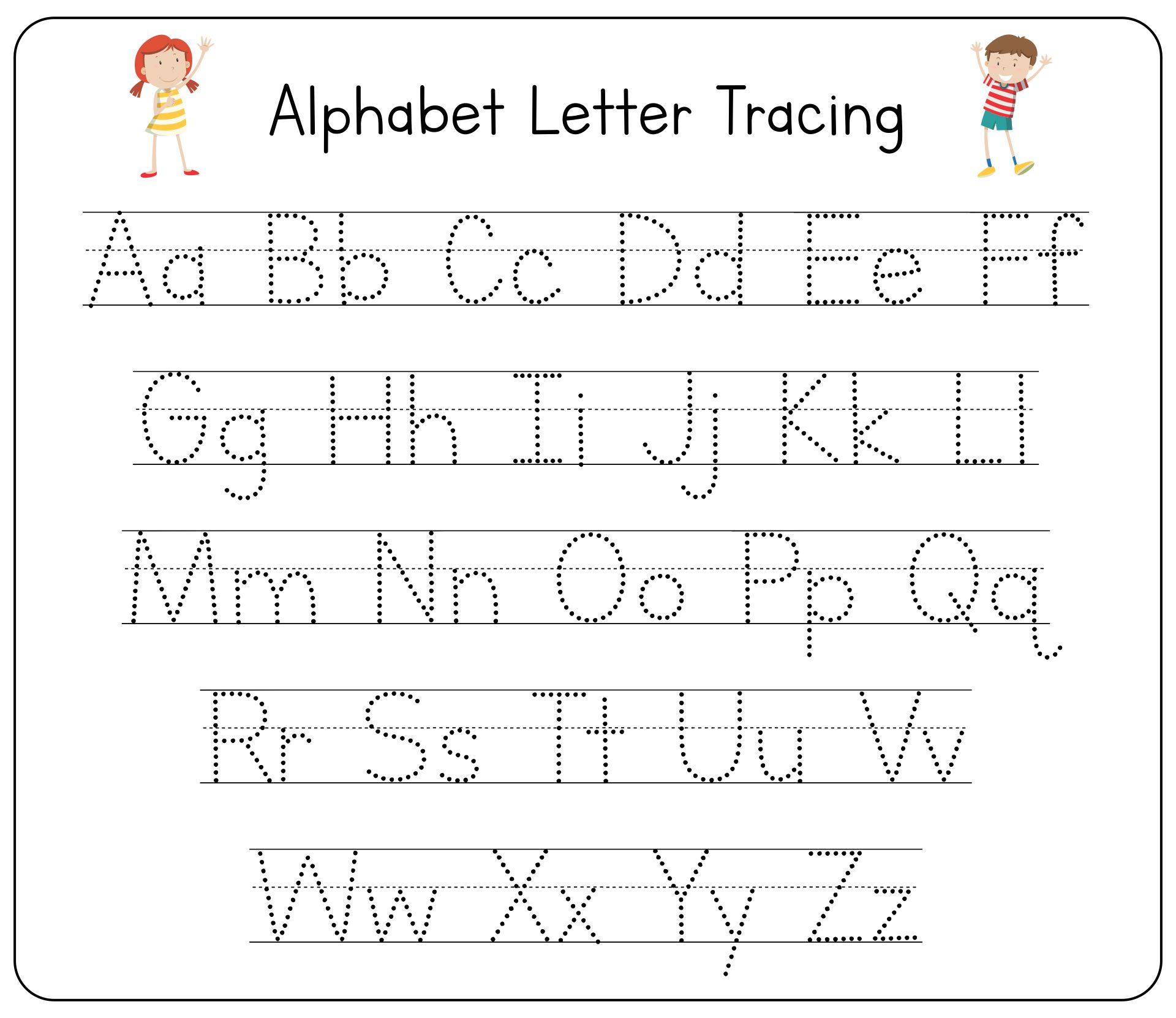 Free Printable Abc Alphabet Trace And Color Worksheets