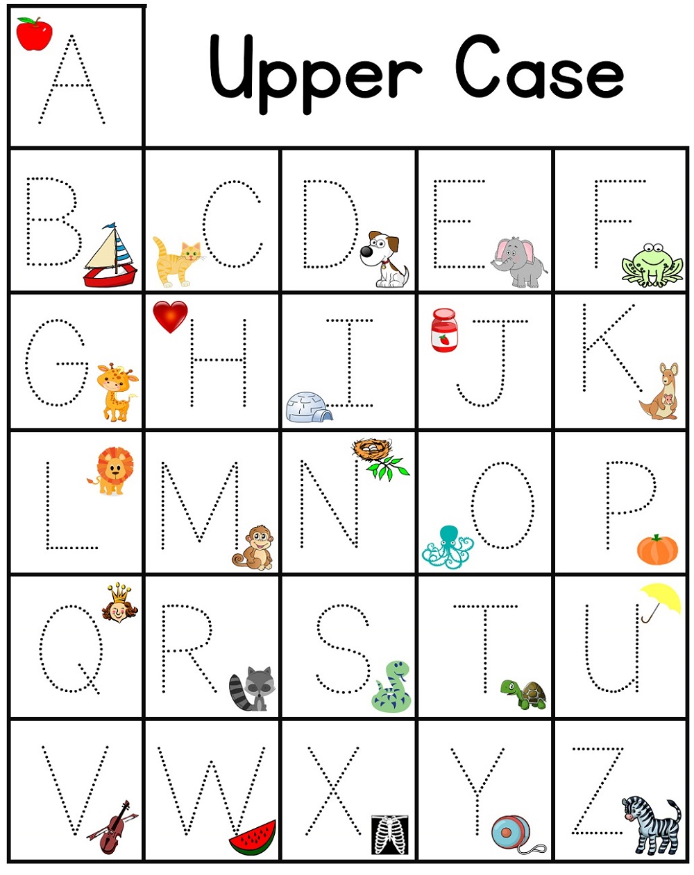 Free Printable Alphabet Letters Upper And Lower Case Tracing Worksheets