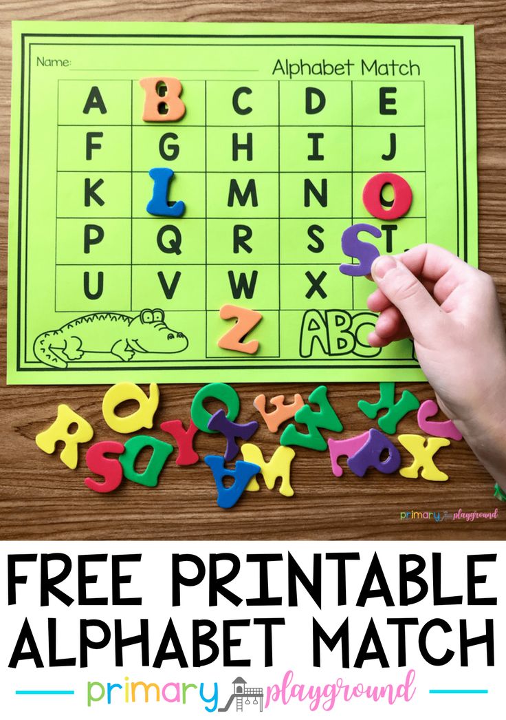 Free Printable Alphabet Match Primary Playground Alphabet Preschool