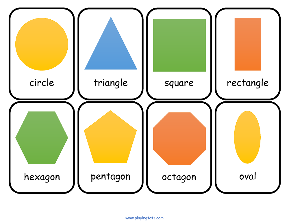 Free Printable Basic Shapes For Kids Flash Cards Cutting