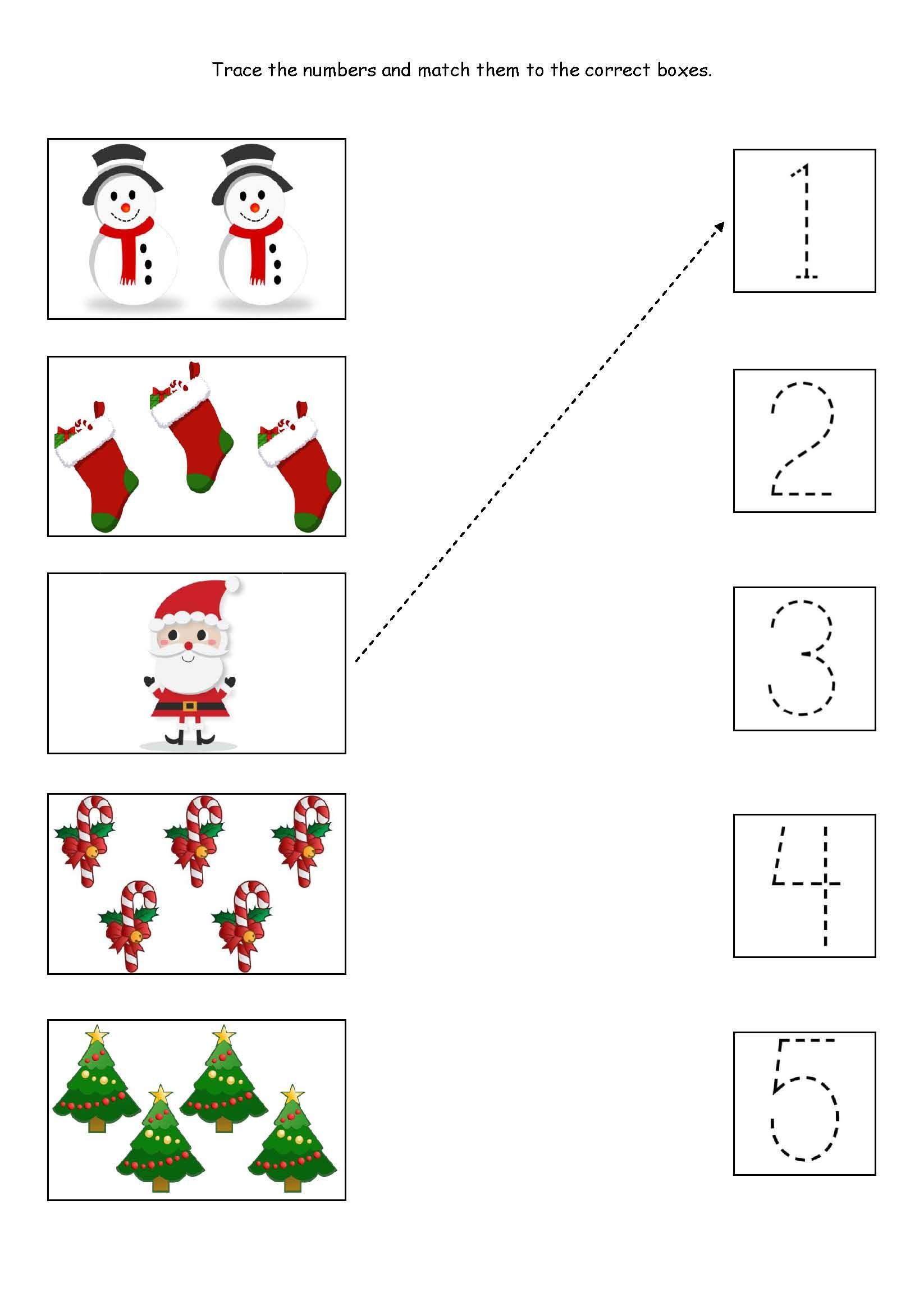 Free Printable Christmas Counting Worksheet Christmas Worksheets Kindergarten Christmas