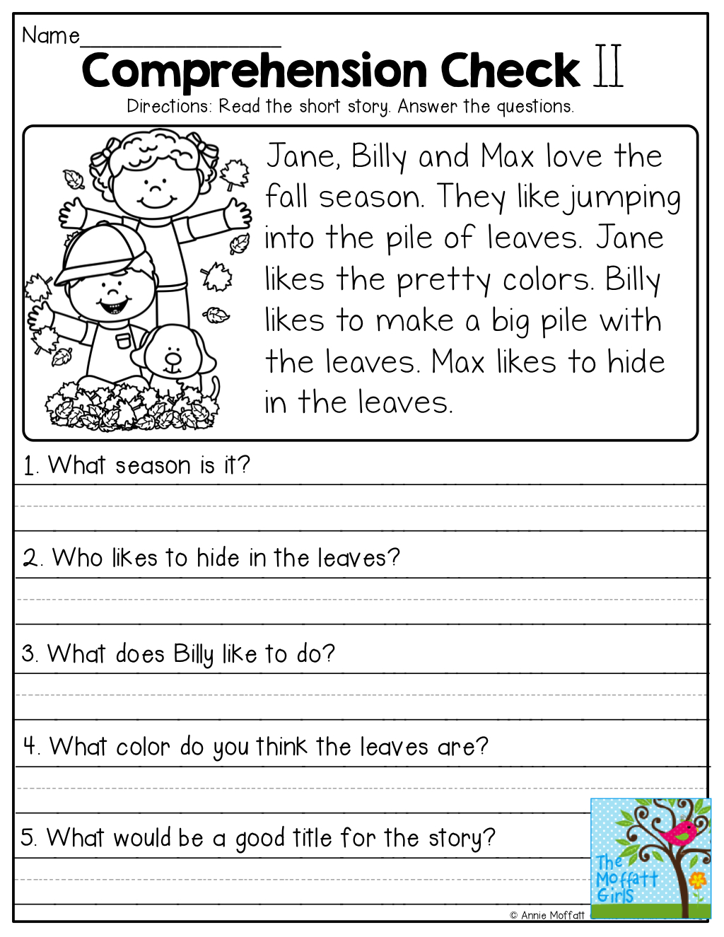 Free Printable Comprehension Worksheets For 5Th Grade Printable