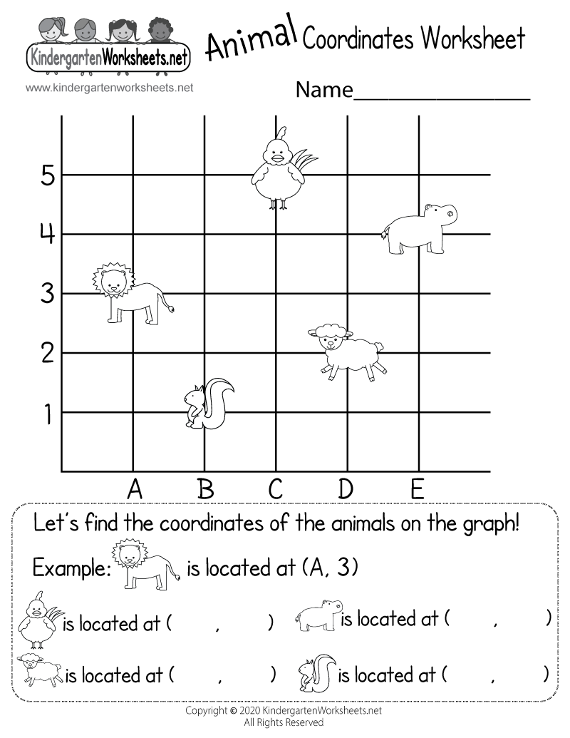 Free Printable Coordinate Graph Worksheet For Kindergarten