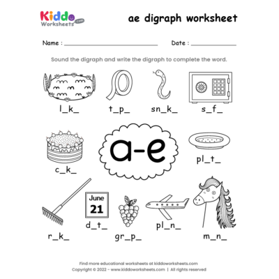 Free Printable Digraph Spelling Worksheets Kiddoworksheets