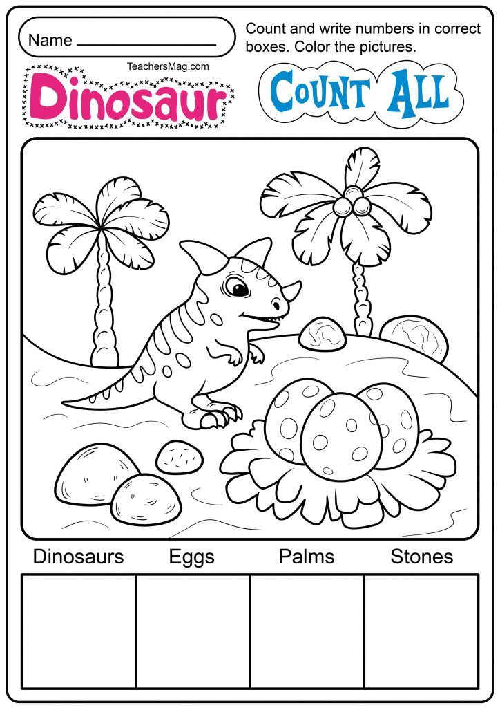 Free Printable Dinosaur Worksheets Teachersmag Com