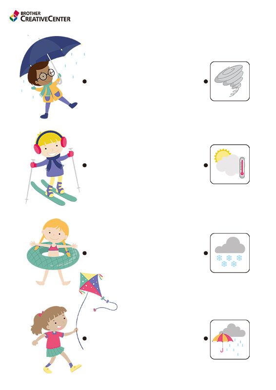 Free Printable Educational Activity Types Of Weather Worksheet