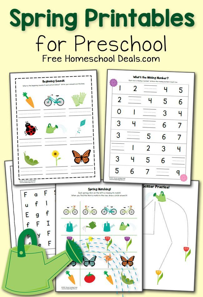 Free Printable Literacy Spring Preschool Worksheets Artofit